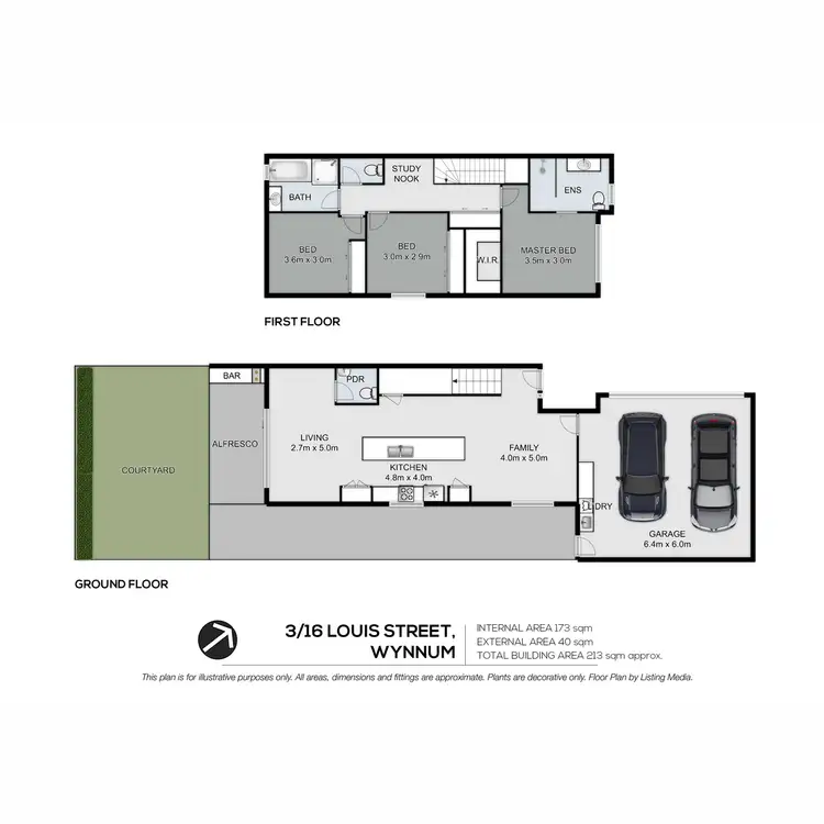 Floorplan of Homely townhouse listing, 3/16 Louis Street, Wynnum QLD 4178