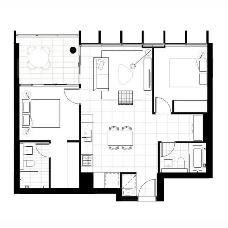 Floorplan of Homely apartment listing, H1301/2 Morton Street, Parramatta NSW 2150