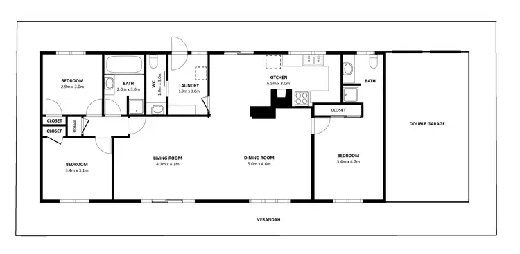 Floorplan of Homely house listing, 178 Horns Access Road, Chiltern VIC 3683
