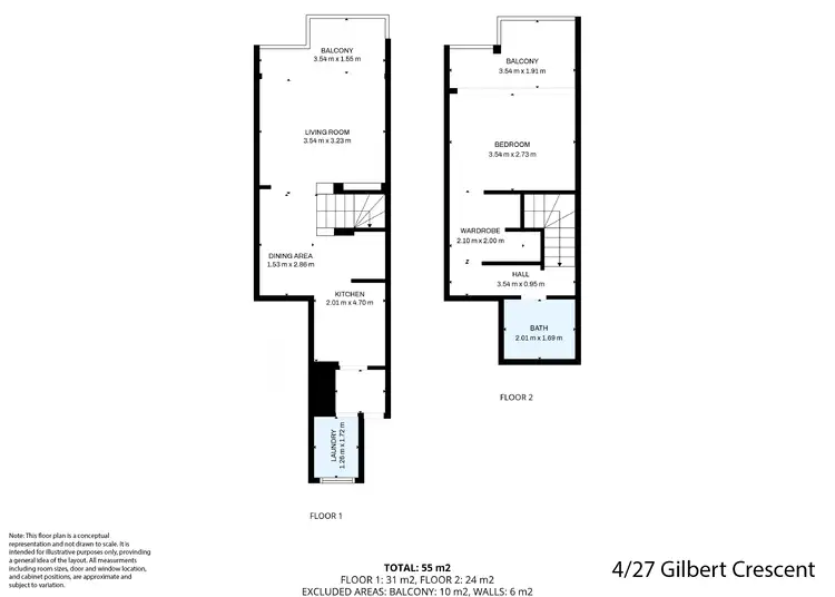 Floorplan of Homely unit listing, 4/27 Gilbert Crescent, Castle Hill QLD 4810