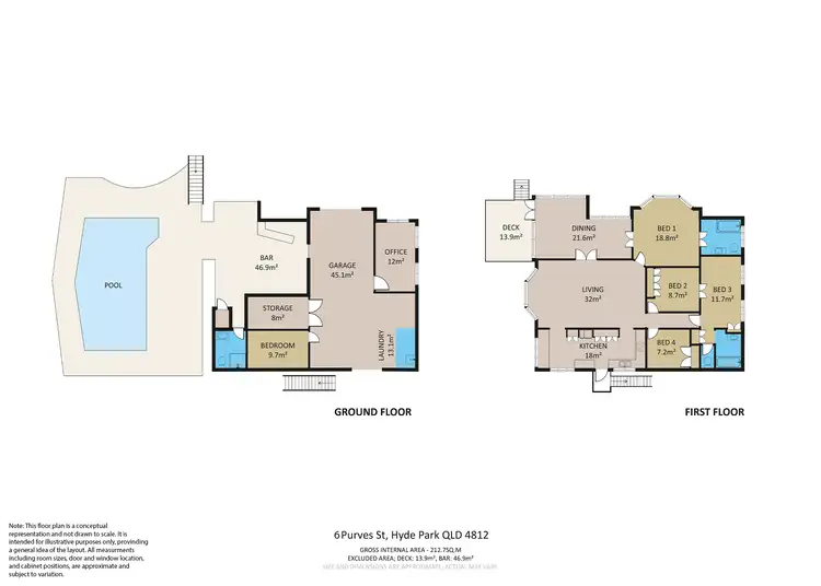 Floorplan of Homely house listing, 6 Purves Street, Hyde Park QLD 4812
