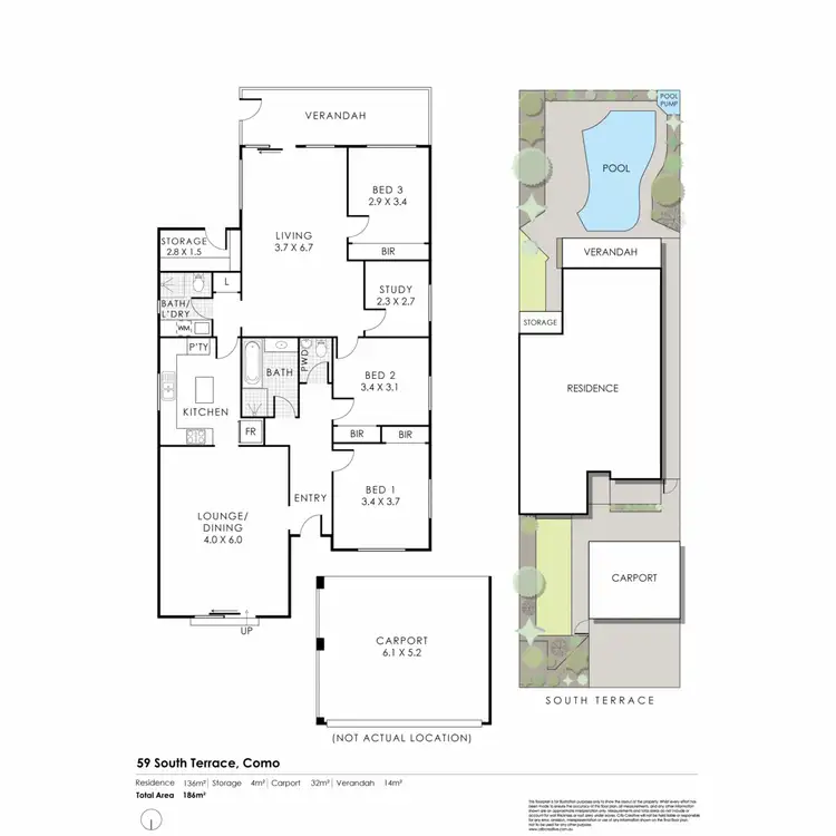 Floorplan of Homely house listing, 59 South Terrace, Como WA 6152