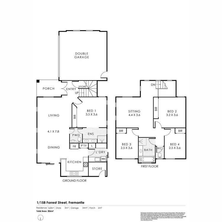 Floorplan of Homely house listing, 1/158 Forrest Street, Fremantle WA 6160
