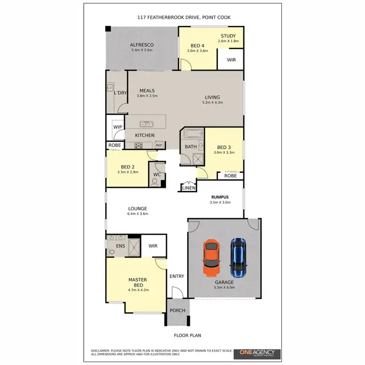 Floorplan of Homely house listing, 117 Featherbrook Drive, Point Cook VIC 3030