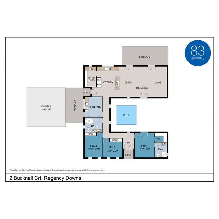 Floorplan of Homely house listing, 2 Bucknall Crt, Regency Downs QLD 4341