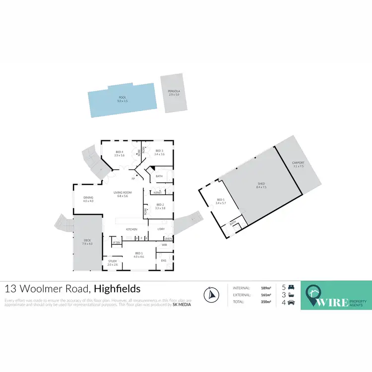Floorplan of Homely house listing, 13 Woolmer Road, Highfields QLD 4352