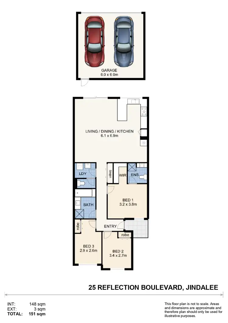 Floorplan of Homely house listing, 25 Reflection Boulevard, Jindalee WA 6036