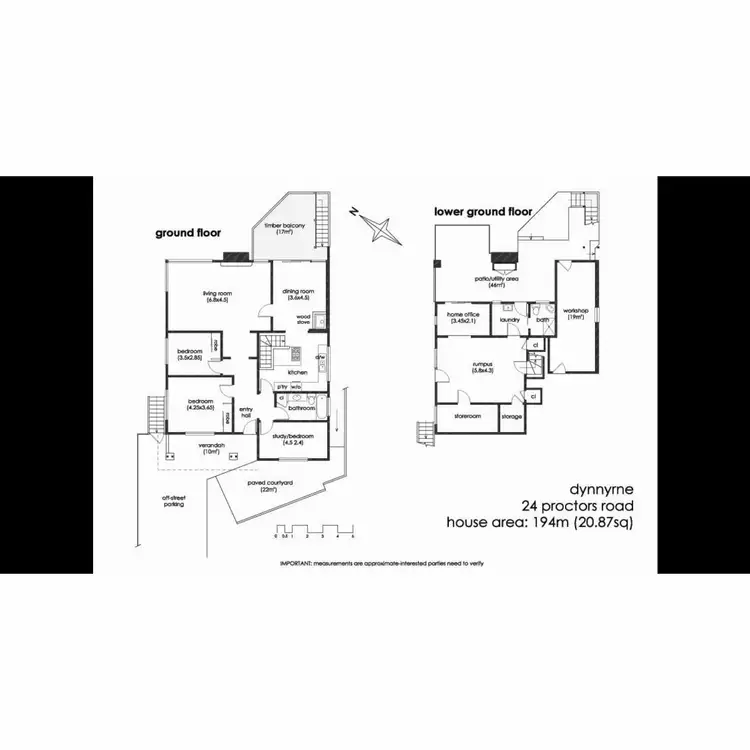 Floorplan of Homely house listing, 24 Proctors Road, Dynnyrne TAS 7005