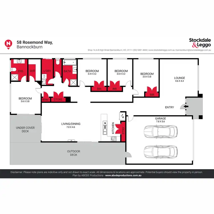 Floorplan of Homely house listing, 58 Rosemond Way, Bannockburn VIC 3331