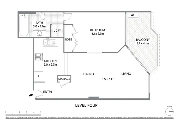 Floorplan of Homely apartment listing, 402/27-29 King Street, Sydney NSW 2000