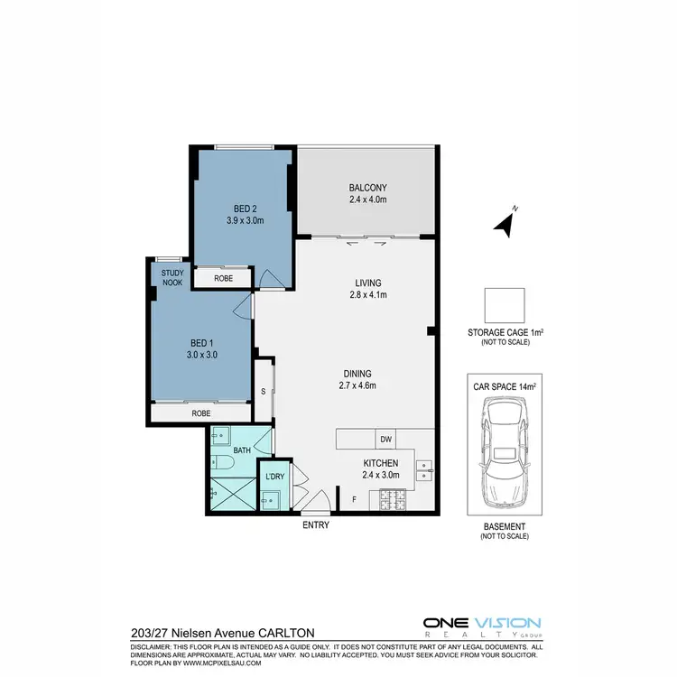 Floorplan of Homely apartment listing, 203/27 Nielsen Avenue, Carlton NSW 2218