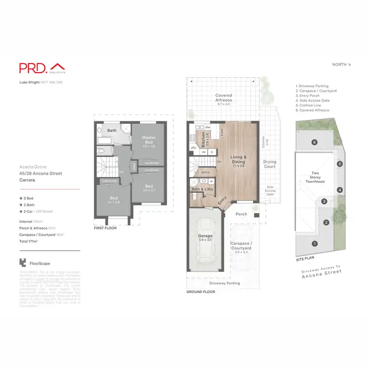 Floorplan of Homely townhouse listing, 45/28 Ancona Street, Carrara QLD 4211