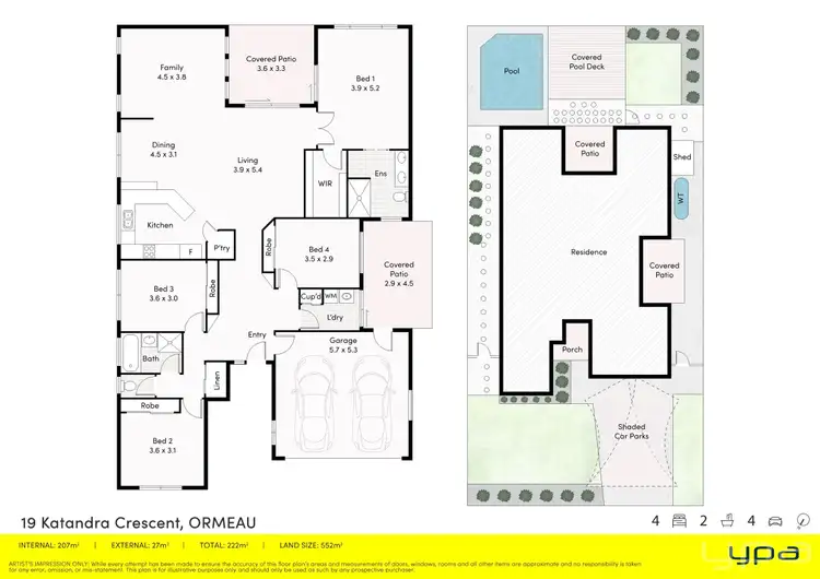 Floorplan of Homely house listing, 19 Katandra Crescent, Ormeau QLD 4208
