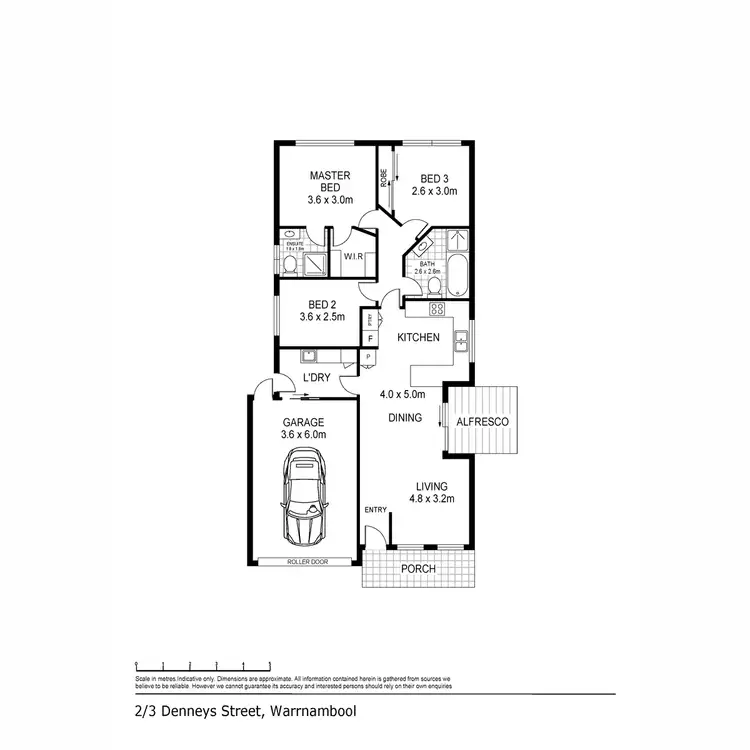 Floorplan of Homely unit listing, 2/3 Denneys Street, Warrnambool VIC 3280