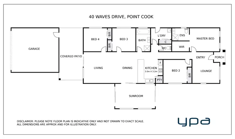 Floorplan of Homely house listing, 40 Waves Drive, Point Cook VIC 3030