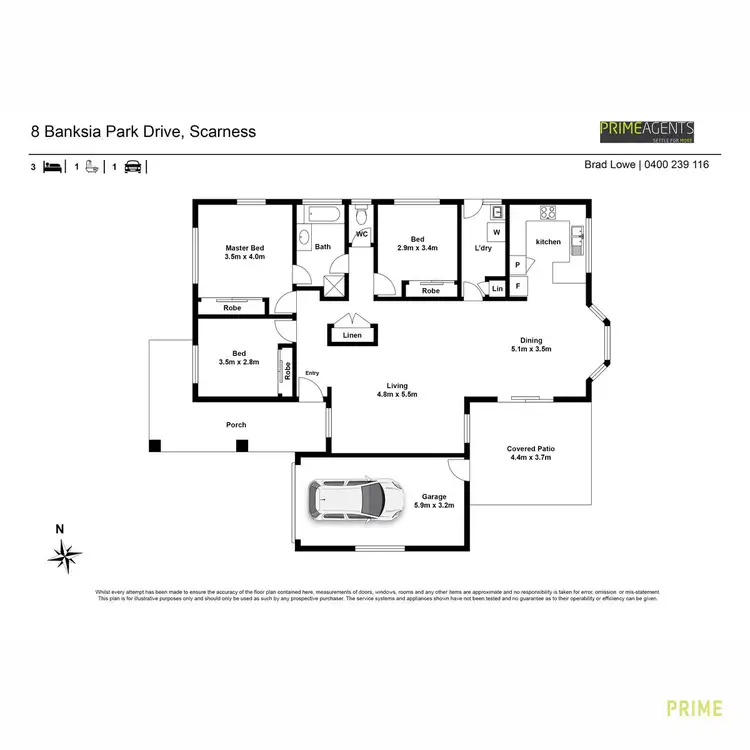 Floorplan of Homely house listing, 8 Banksia Park Drive, Scarness QLD 4655