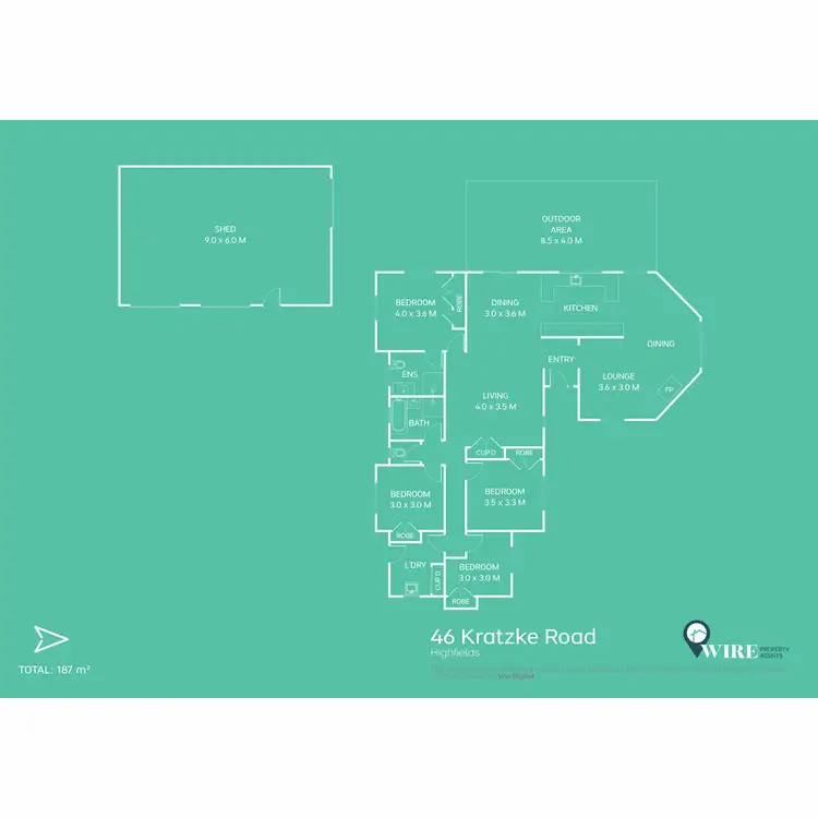 Floorplan of Homely house listing, 46 Kratzke Road, Highfields QLD 4352