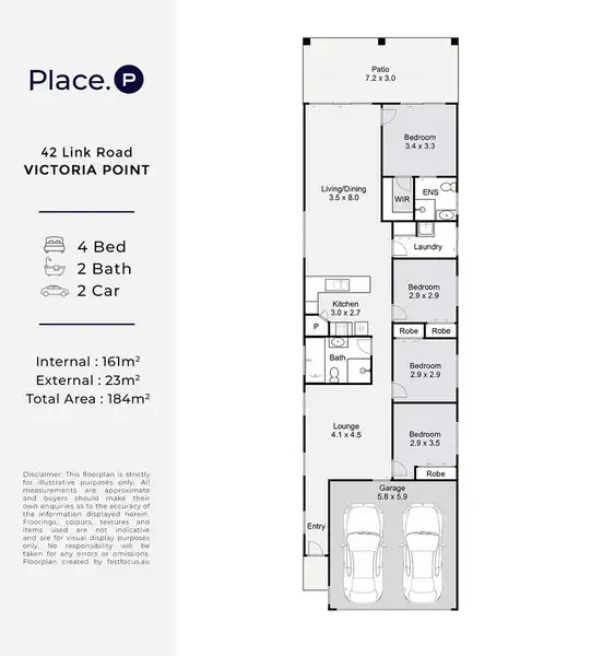 Floorplan of Homely house listing, Lot 1/42 Link Road, Victoria Point QLD 4165