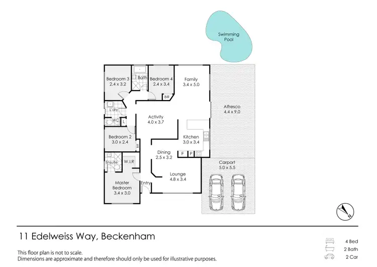 Floorplan of Homely house listing, 11 Edelweiss Way, Beckenham WA 6107