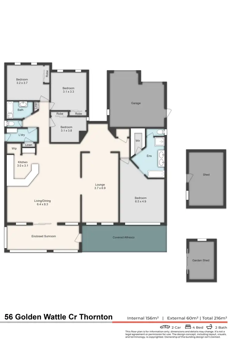 Floorplan of Homely house listing, 56 Golden Wattle Crescent, Thornton NSW 2322
