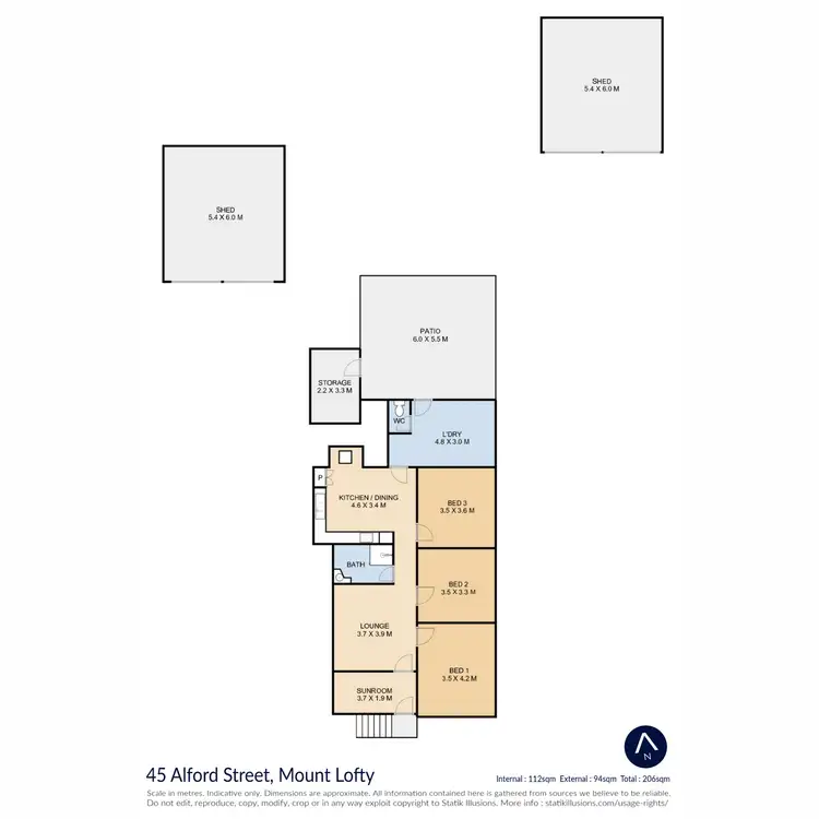 Floorplan of Homely house listing, 45 Alford Street, Mount Lofty QLD 4350