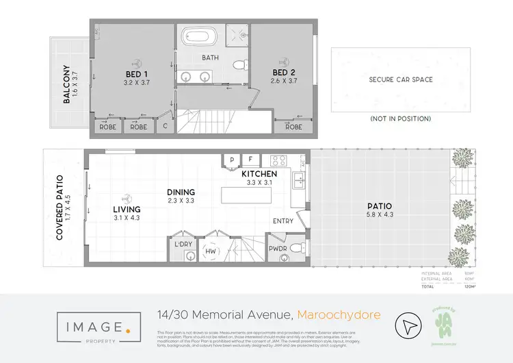 Floorplan of Homely townhouse listing, 14/30 Memorial Avenue, Maroochydore QLD 4558
