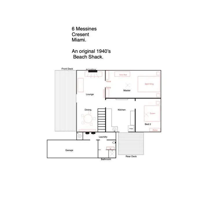 Floorplan of Homely house listing, 1/6 Messines Crescent, Miami QLD 4220