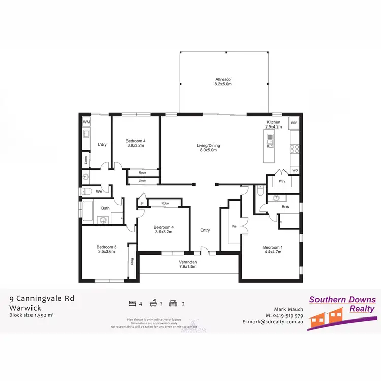 Floorplan of Homely house listing, 9 Canningvale Road, Warwick QLD 4370