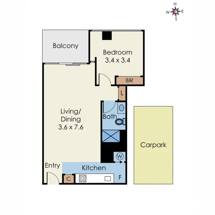 Floorplan of Homely apartment listing, 1211/568 St Kilda Road, Melbourne VIC 3004