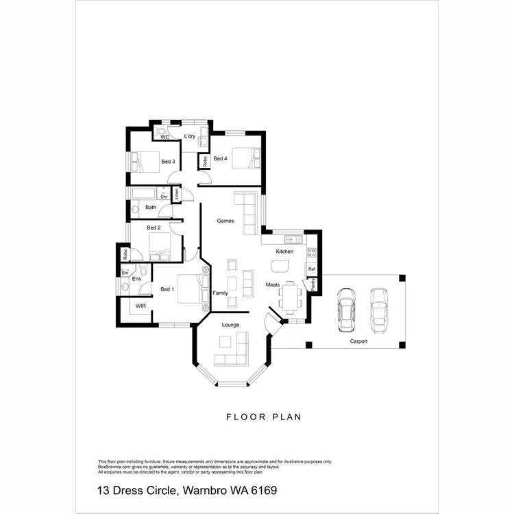 Floorplan of Homely house listing, 13 Dress Circle, Warnbro WA 6169