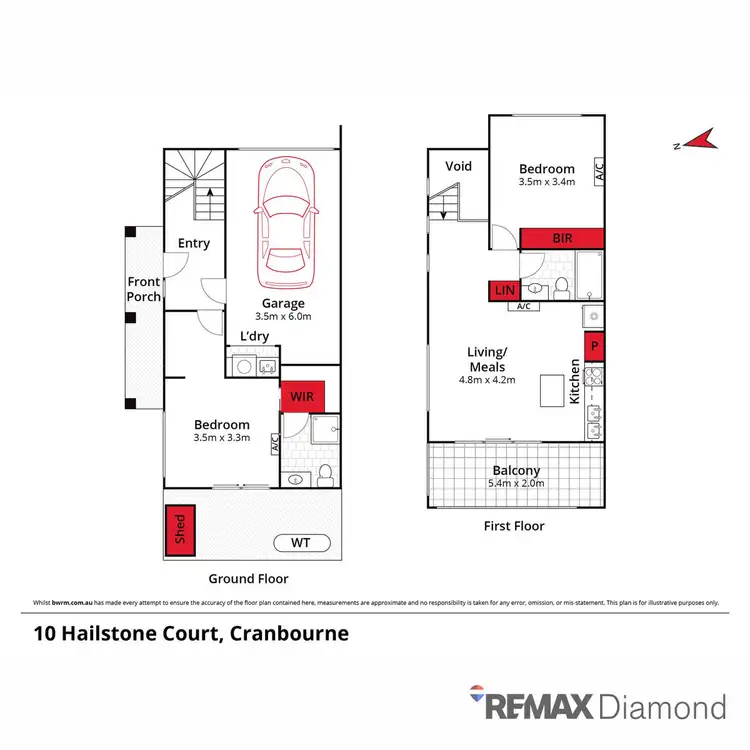 Floorplan of Homely townhouse listing, 10 Hailstone Court, Cranbourne VIC 3977