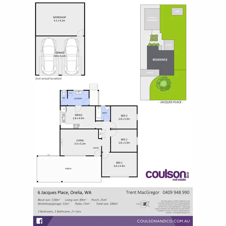 Floorplan of Homely house listing, 6 Jacques Place, Orelia WA 6167