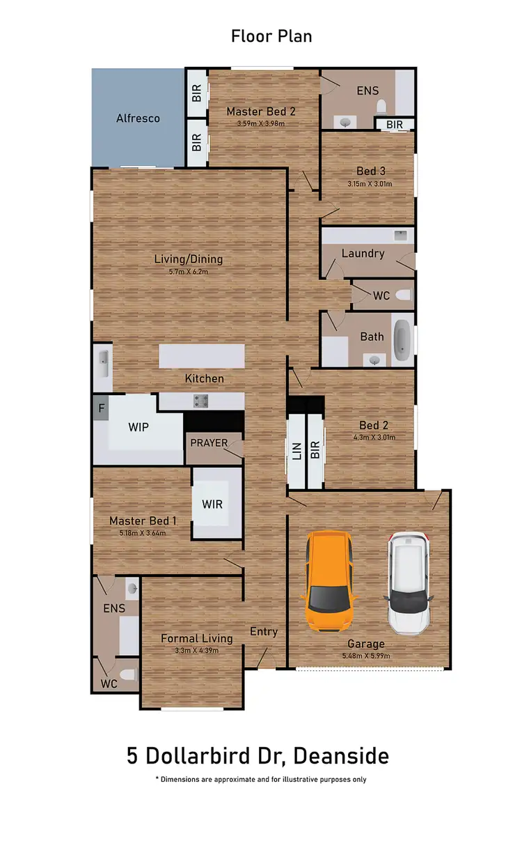 Floorplan of Homely house listing, 5 Dollarbird Drive, Deanside VIC 3336