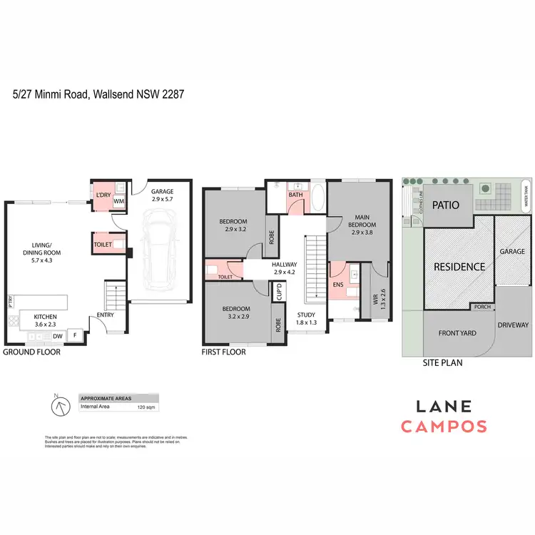 Floorplan of Homely townhouse listing, 5/27 Minmi Road, Wallsend NSW 2287