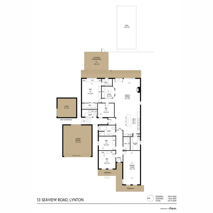 Floorplan of Homely house listing, 13 Seaview Road, Lynton SA 5062