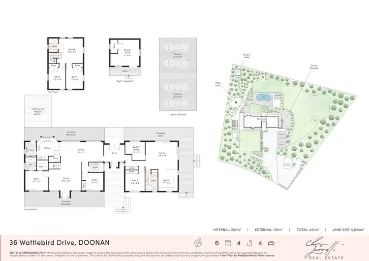 Floorplan of Homely house listing, 36 Wattlebird Drive, Doonan QLD 4562