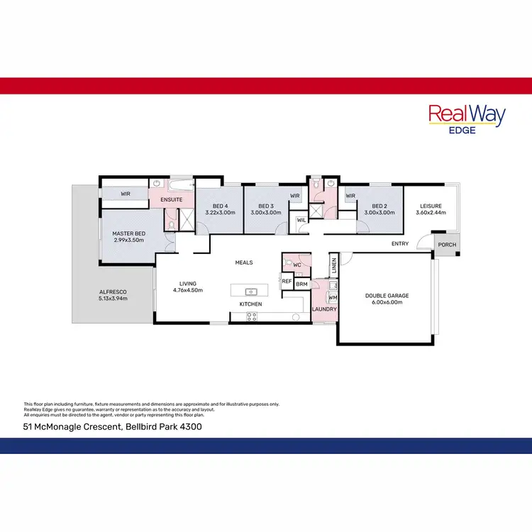 Floorplan of Homely house listing, 51 McMonagle Crescent, Bellbird Park QLD 4300