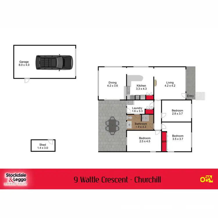 Floorplan of Homely house listing, 9 Wattle Crescent, Churchill VIC 3842