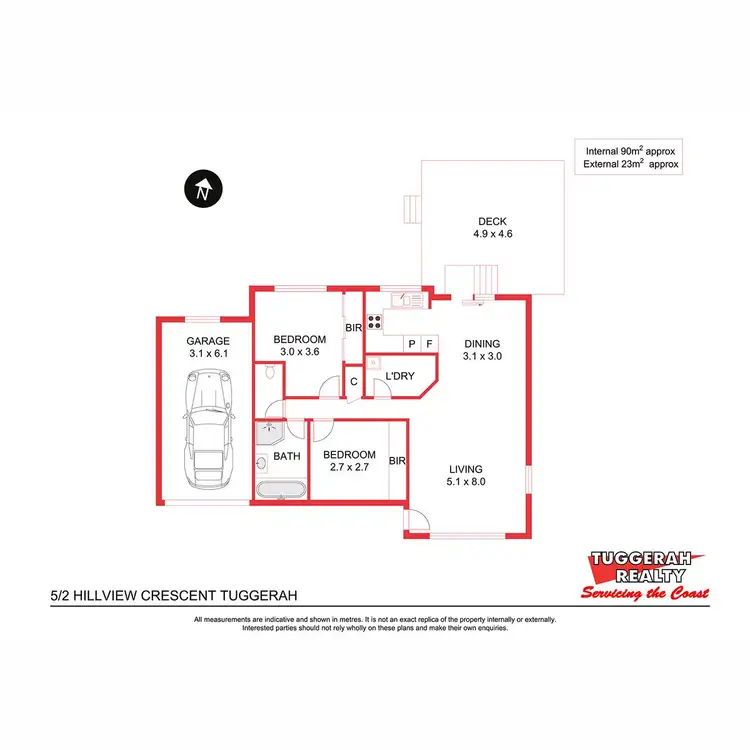Floorplan of Homely villa listing, 5/2 Hillview Crescent, Tuggerah NSW 2259