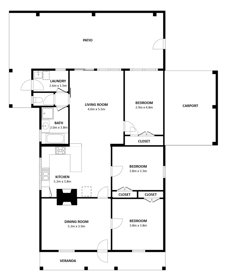 Floorplan of Homely house listing, 93 Brockley Street, Wodonga VIC 3690