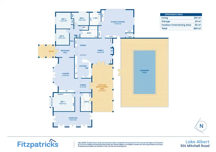 Floorplan of Homely house listing, 304 Mitchell Road, Lake Albert NSW 2650