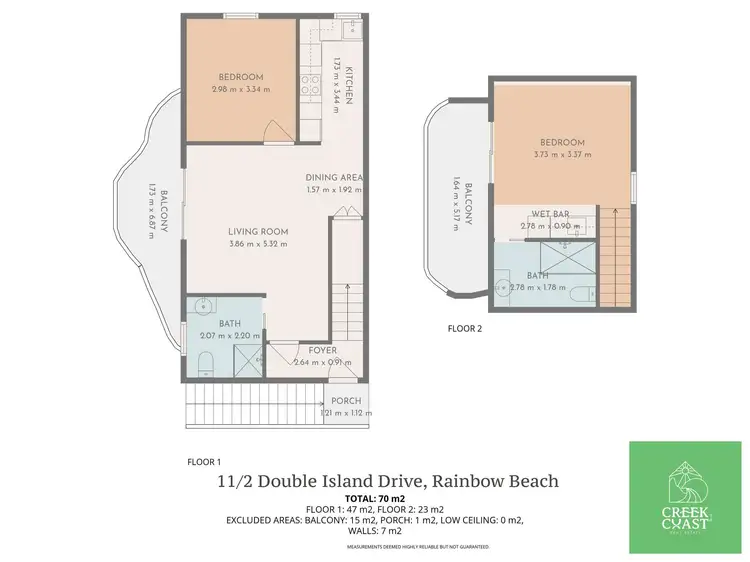 Floorplan of Homely townhouse listing, 11/2 Double Island Drive, Rainbow Beach QLD 4581