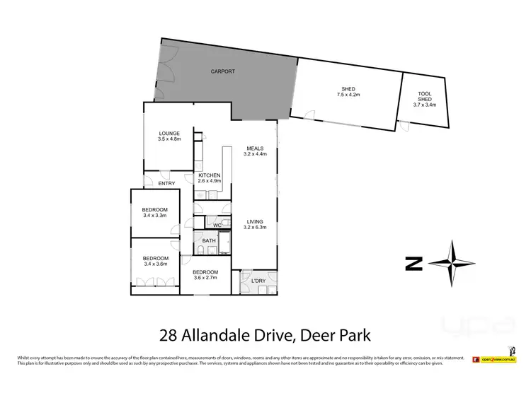 Floorplan of Homely house listing, 28 Allandale Drive, Deer Park VIC 3023