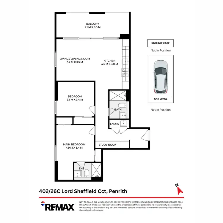 Floorplan of Homely unit listing, 402/26C Lord Sheffield Circuit, Penrith NSW 2750