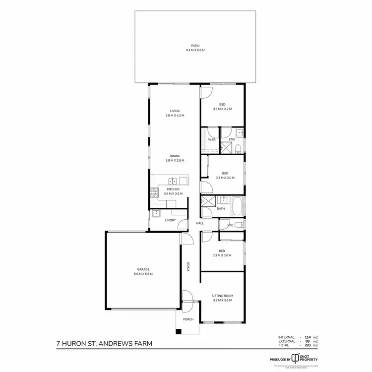 Floorplan of Homely house listing, 7 Huron Street, Andrews Farm SA 5114