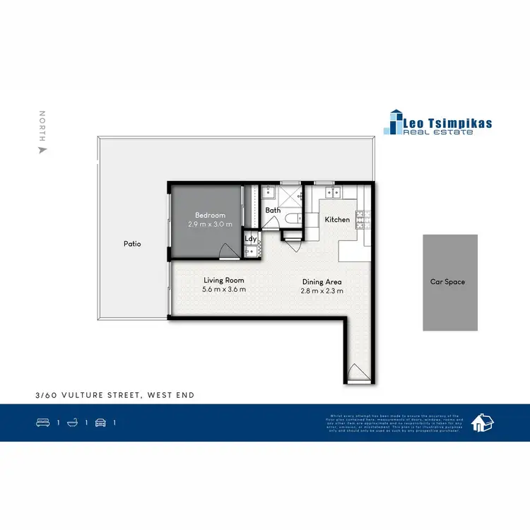 Floorplan of Homely unit listing, 3/60 Vulture Street, West End QLD 4101