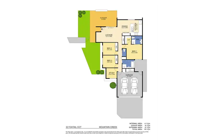 Floorplan of Homely house listing, 32 Foxtail Circuit, Mountain Creek QLD 4557