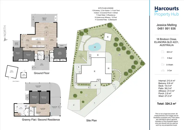 Floorplan of Homely house listing, 18 Bindoon Close, Elanora QLD 4221