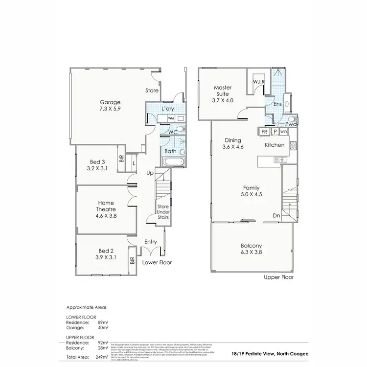 Floorplan of Homely house listing, 18/19 Perlinte View, North Coogee WA 6163