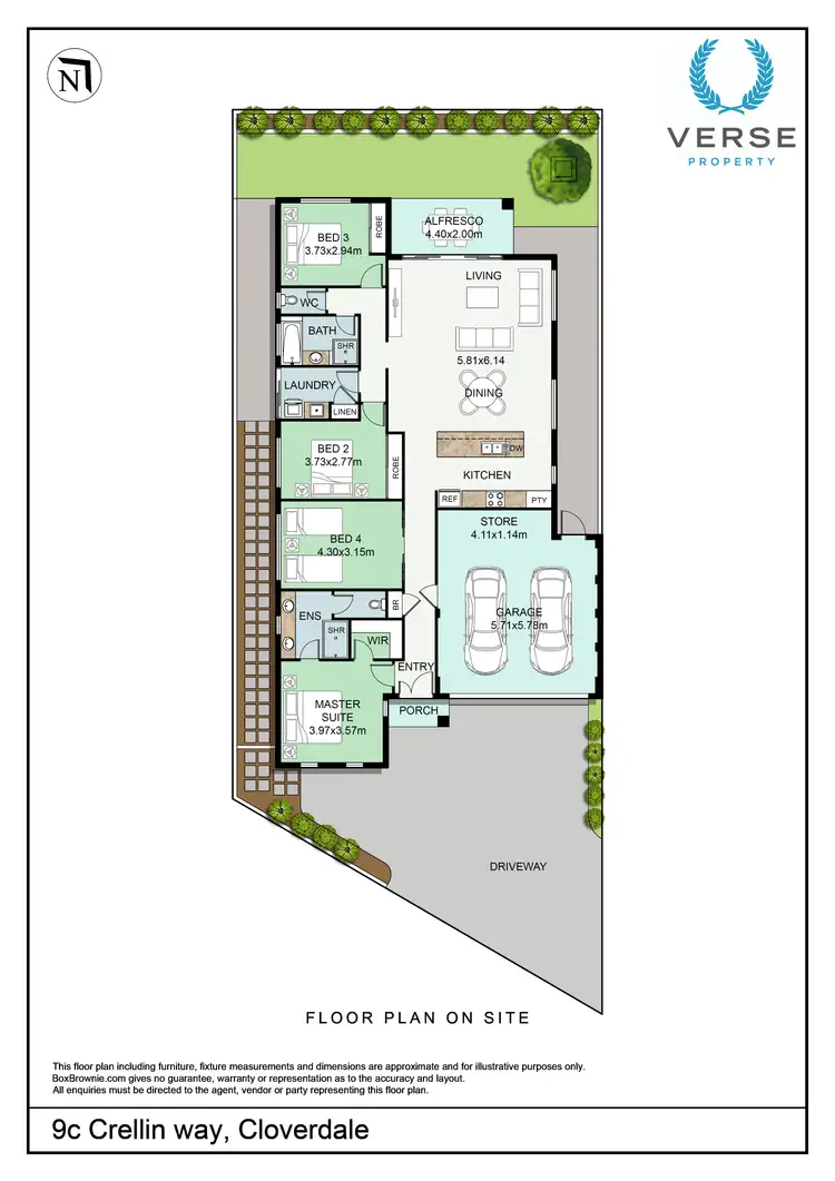 Floorplan of Homely house listing, 9C Crellin Way, Cloverdale WA 6105